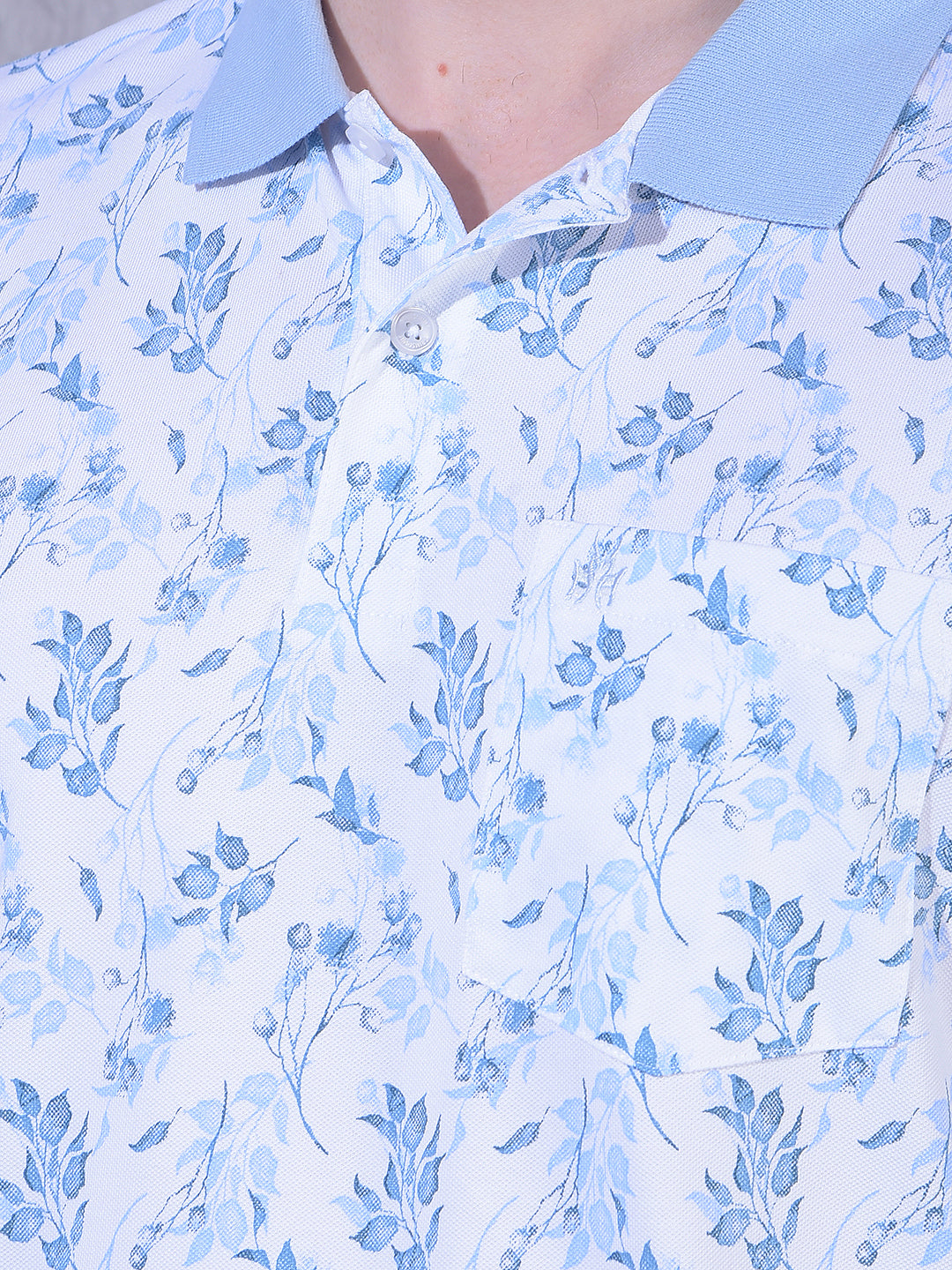 Blue Floral Print T-Shirt