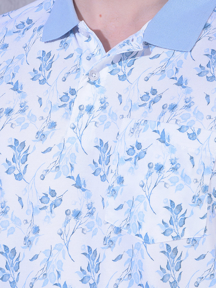 Blue Floral Print T-Shirt