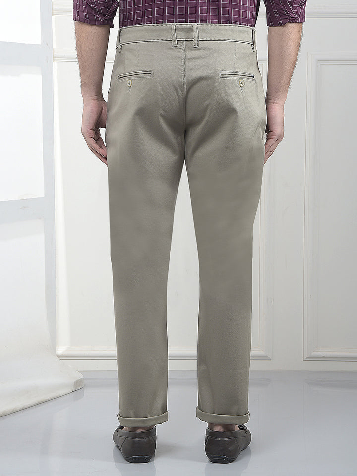 Khaki Dobby Trousers