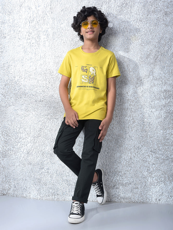 Mustard Embroidered T-Shirt