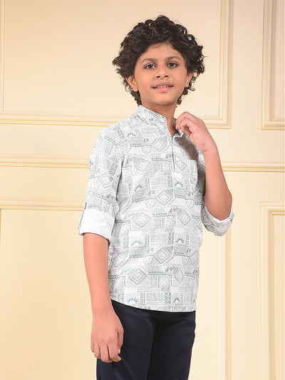 Luxe Green Printed Kurta