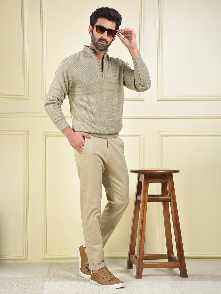 Crisp Style Beige Trousers