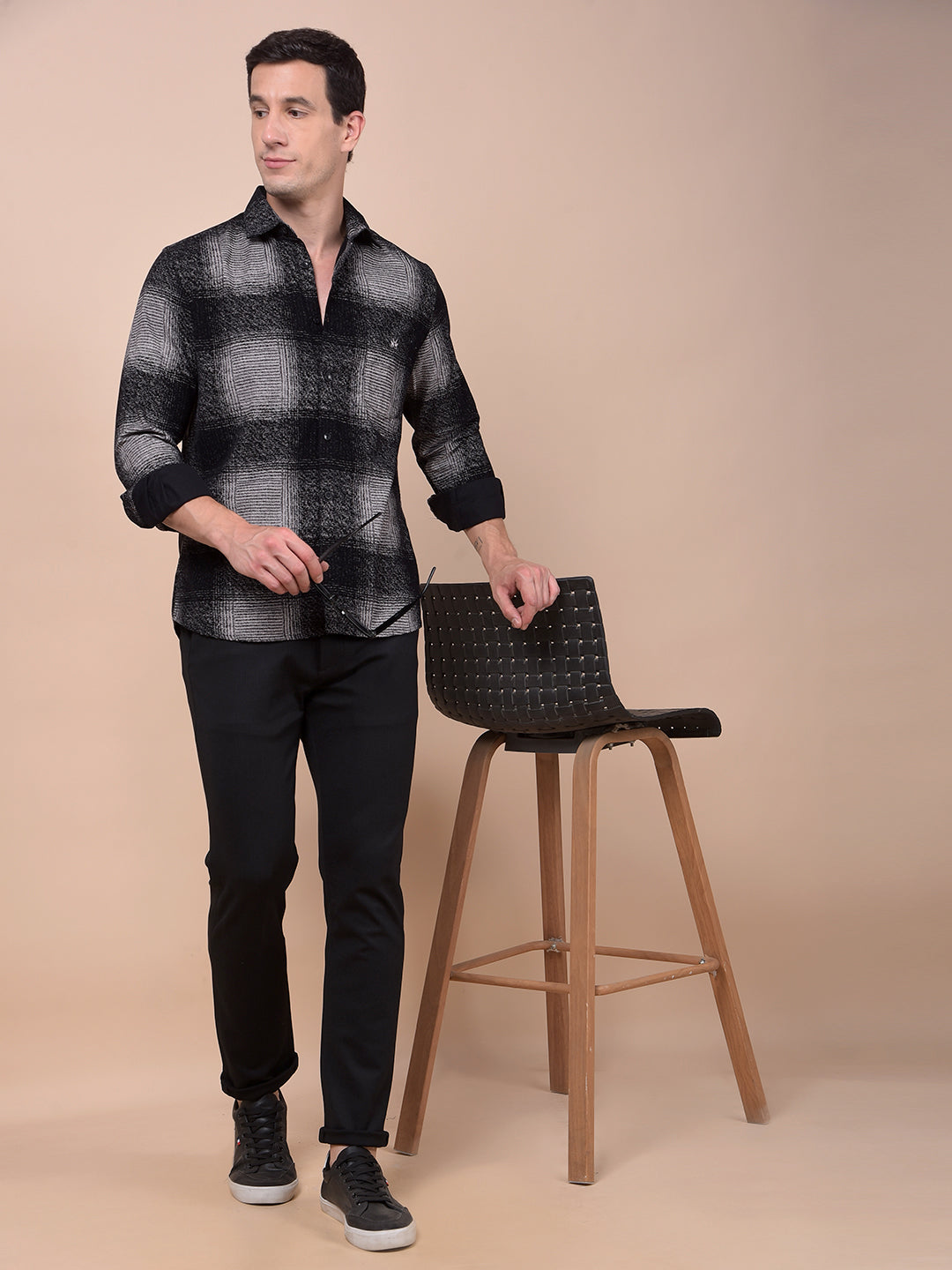 Black Printed Trousers