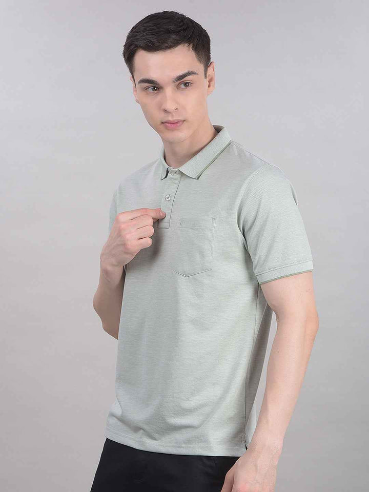 Grey Polo Neck T-Shirt