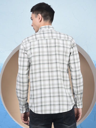 Grey Checked 100% Cotton Shirt
