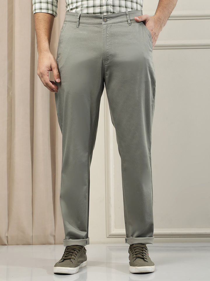 Sage Green Printed Trousers