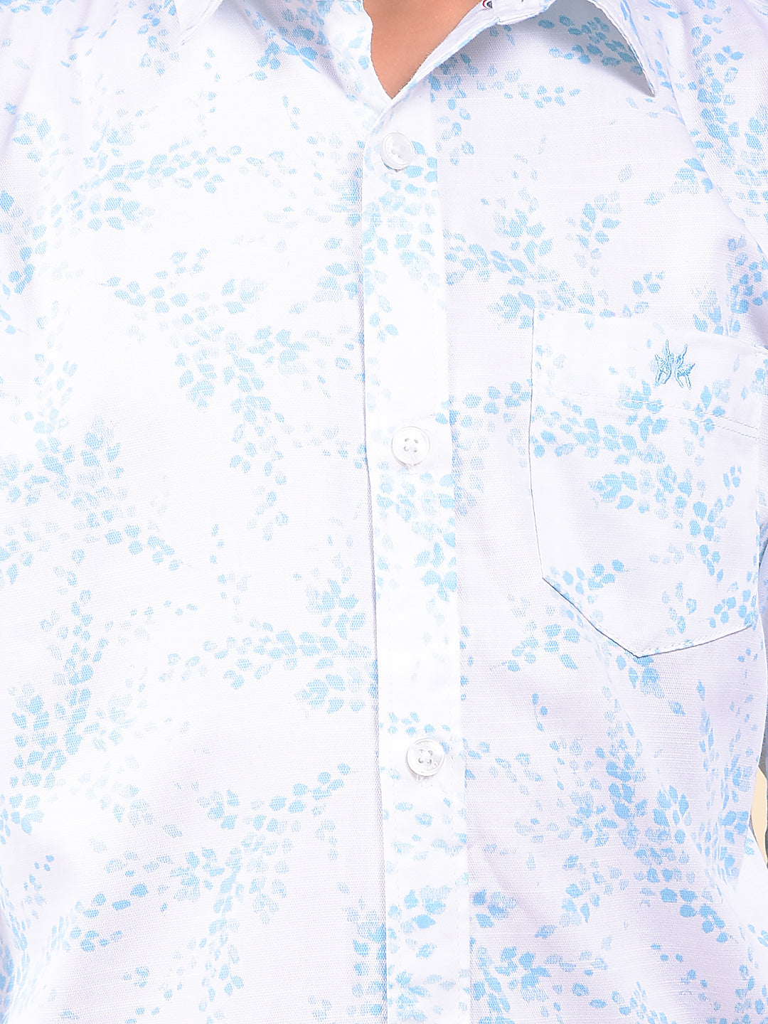 Blue Floral Print Shirt