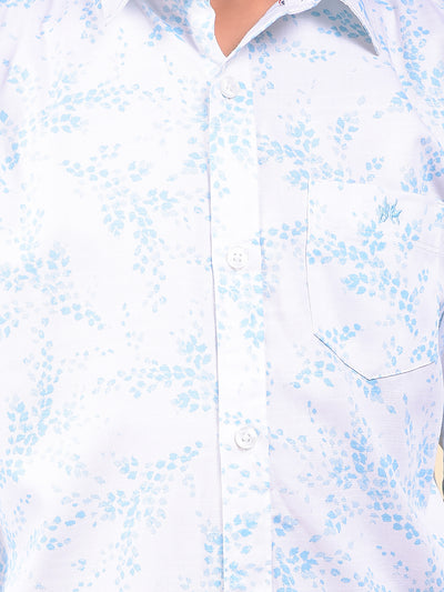 Blue Floral Print Shirt