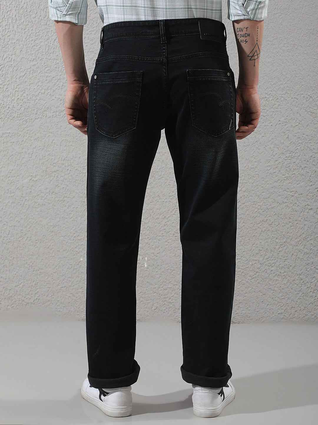 Carbon Black Straight Jeans