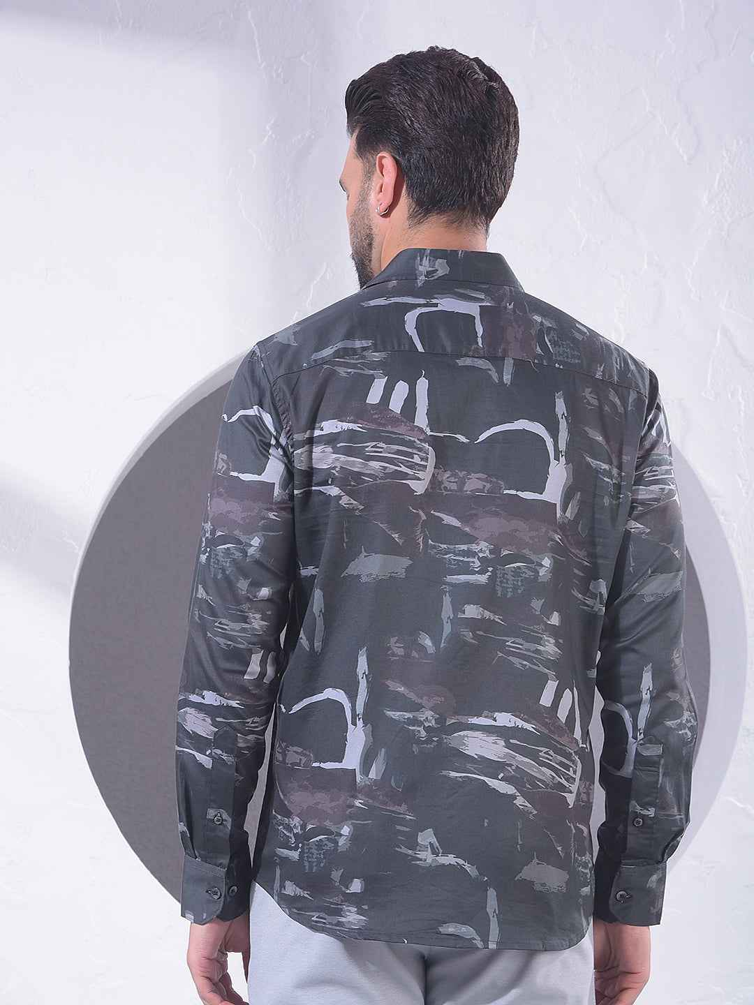 Grey Textured Surface Shirt