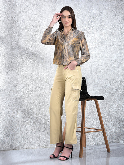 Blue Abstract Print Shirt
