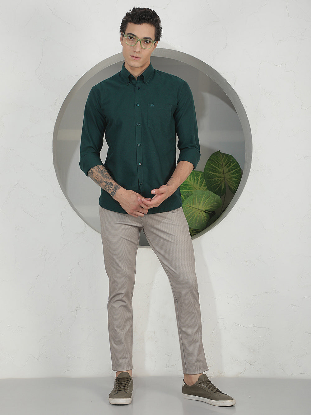 Green 100% Cotton Shirt