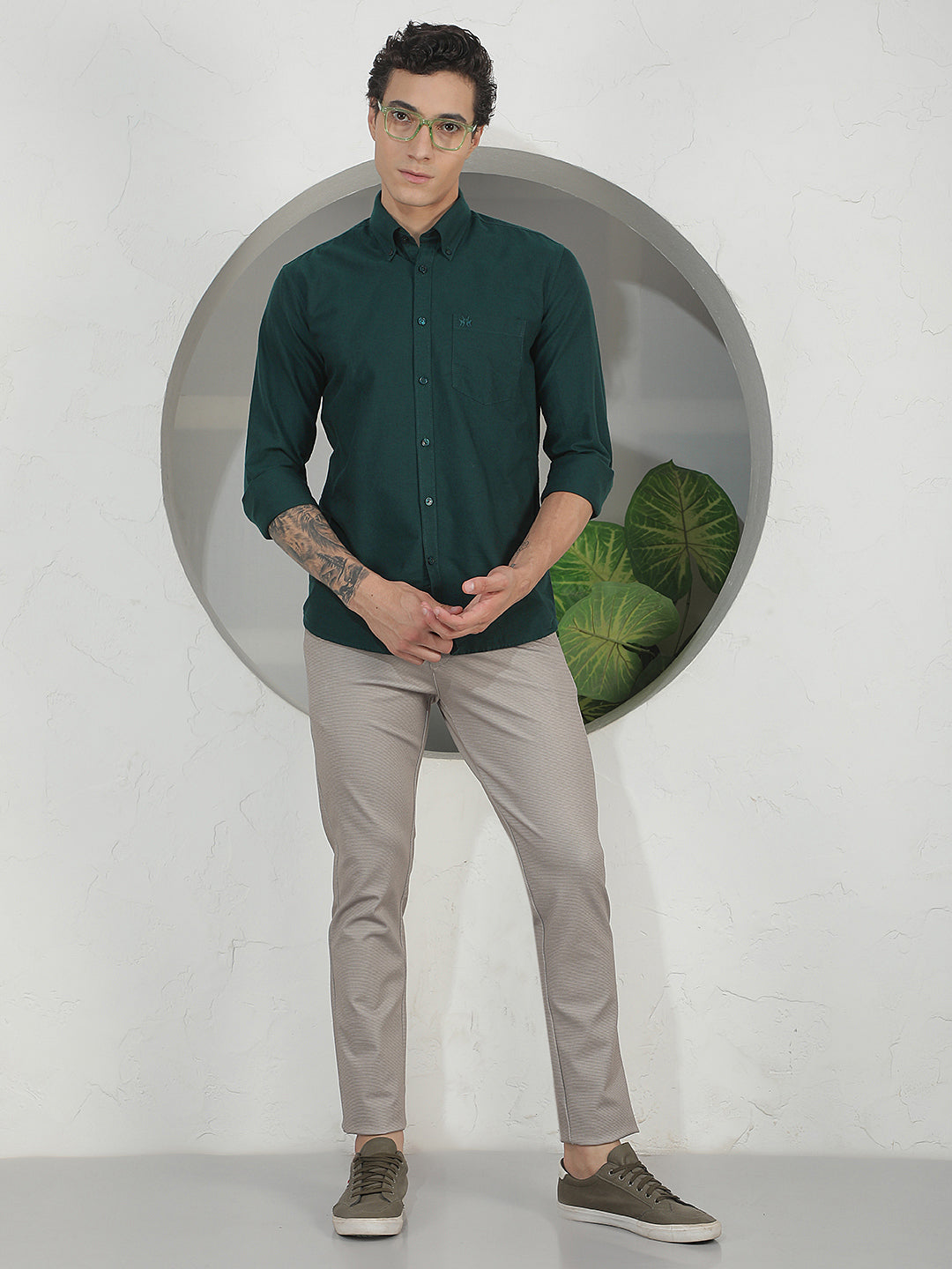 Green 100% Cotton Shirt