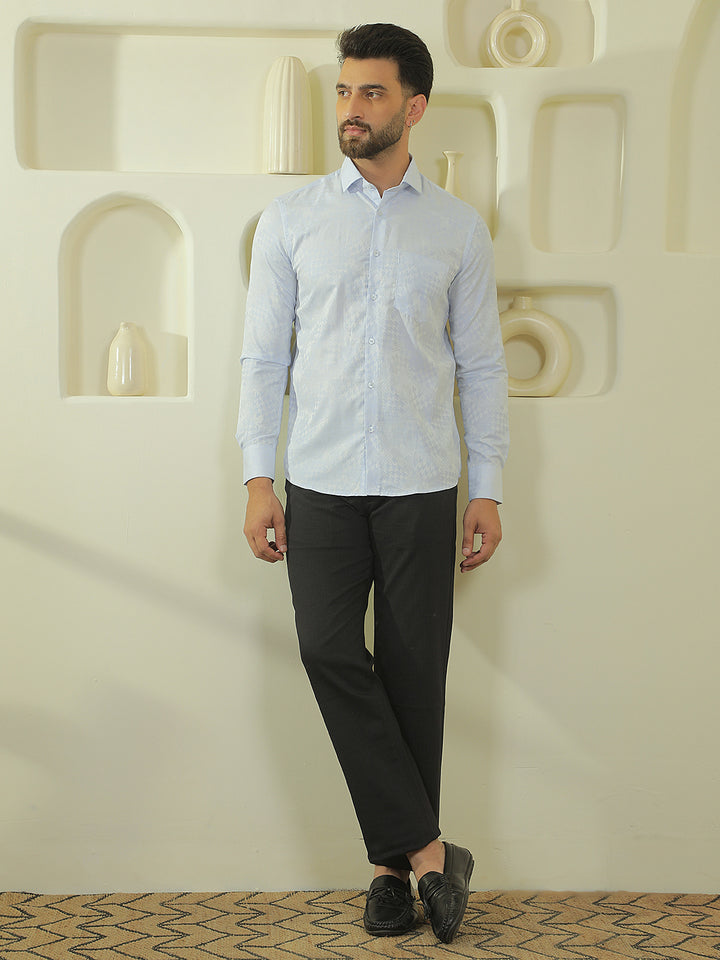 Essential Royal Blue Printed Shirt