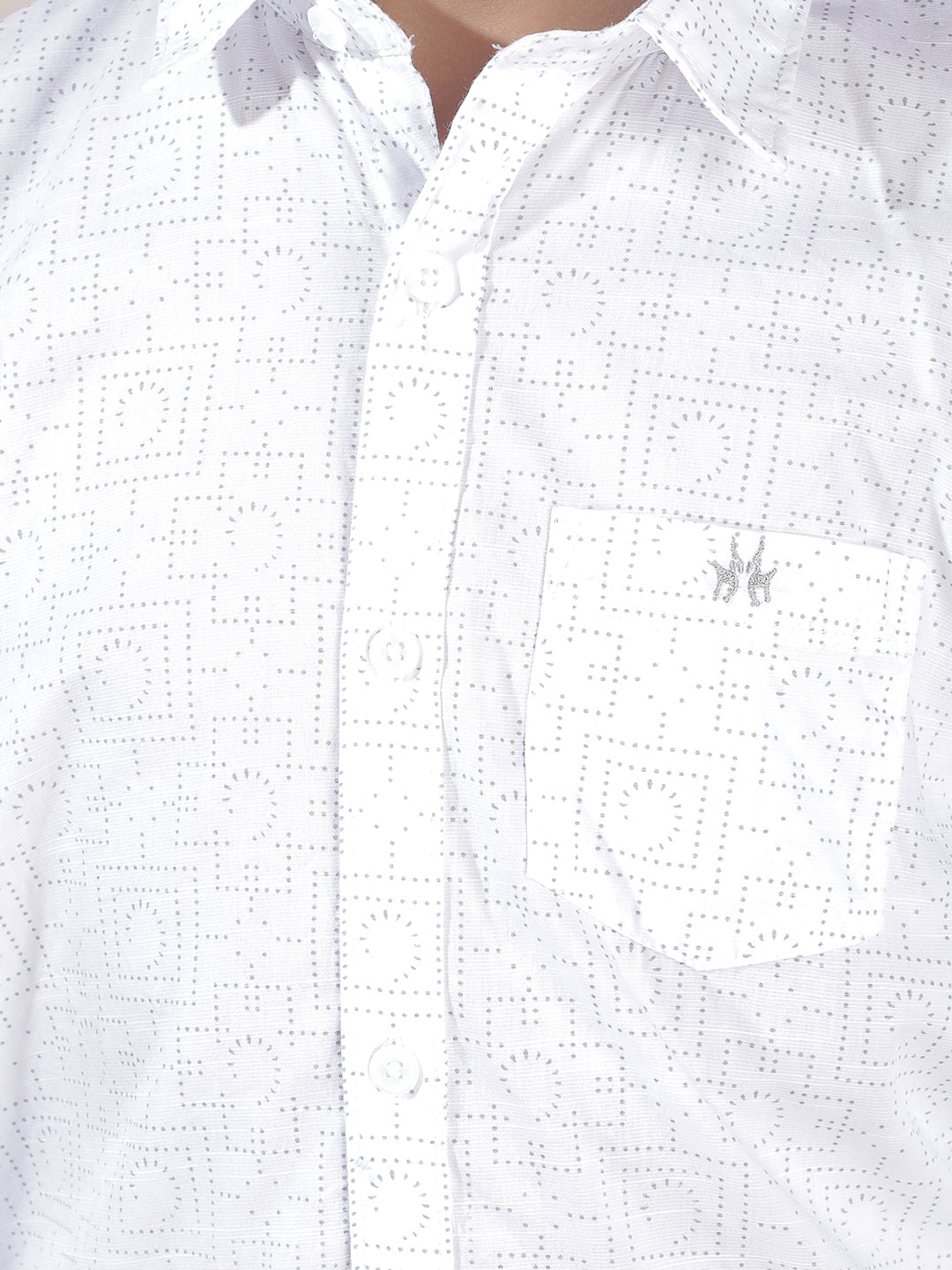 Radient White Printed Shirt