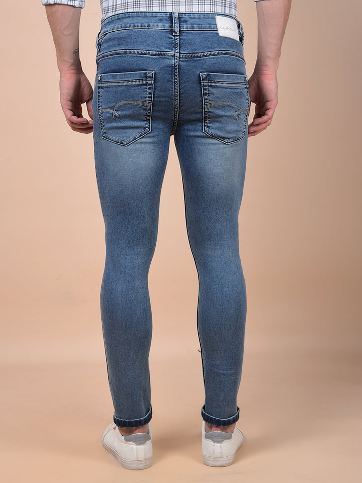 Sculpted Blue Skinny Jeans