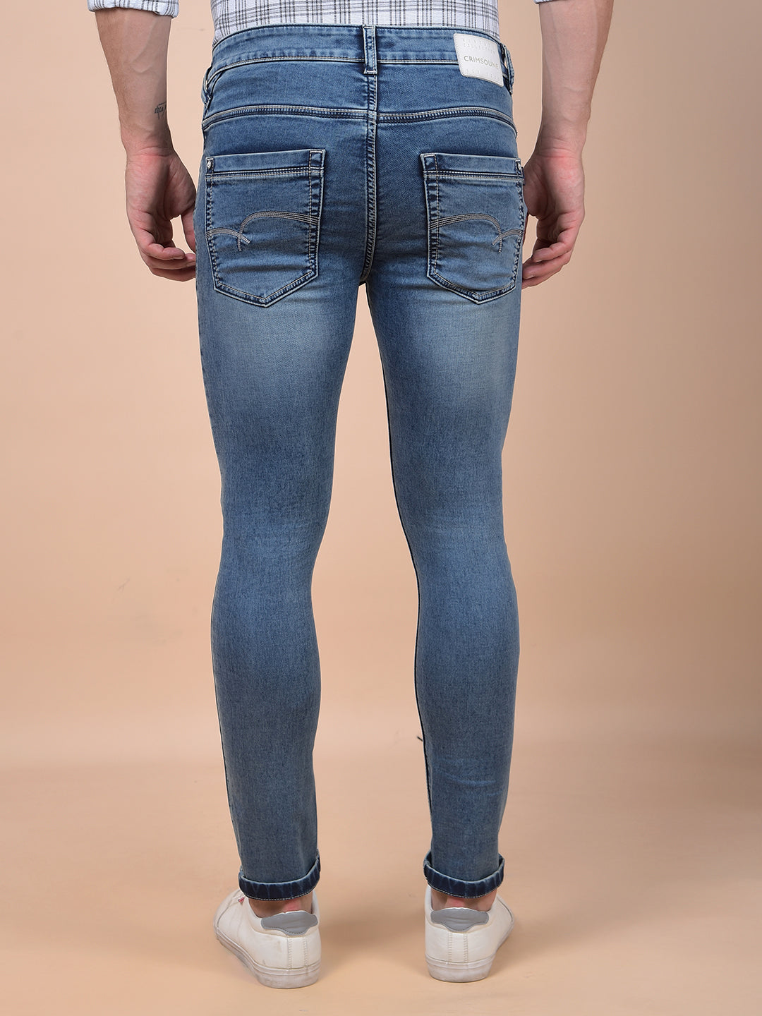 Sculpted Blue Skinny Jeans