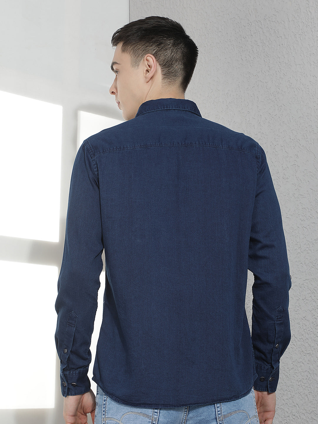 Navy Blue 100% Cotton Shirt