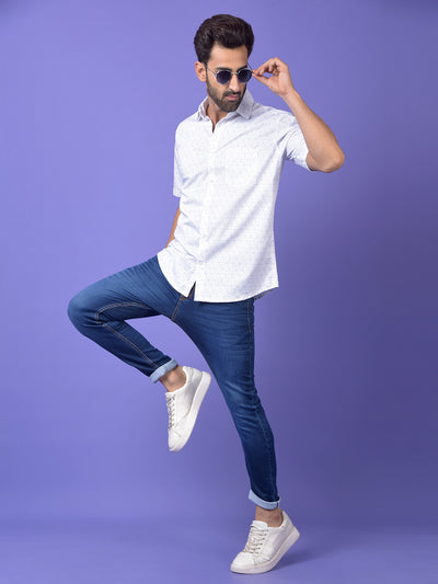 White Printed Shirt