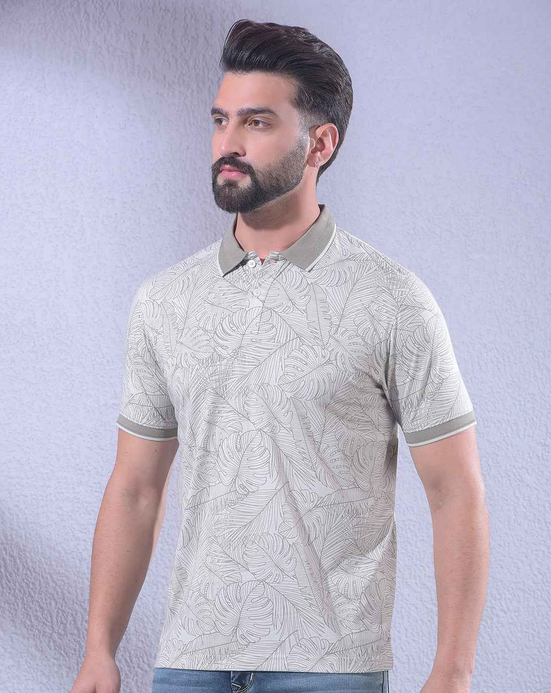 Tan Floral Print T-Shirt