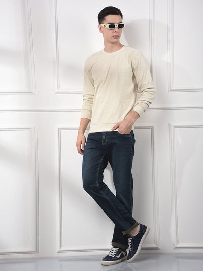 Beige Typographic Sweatshirt