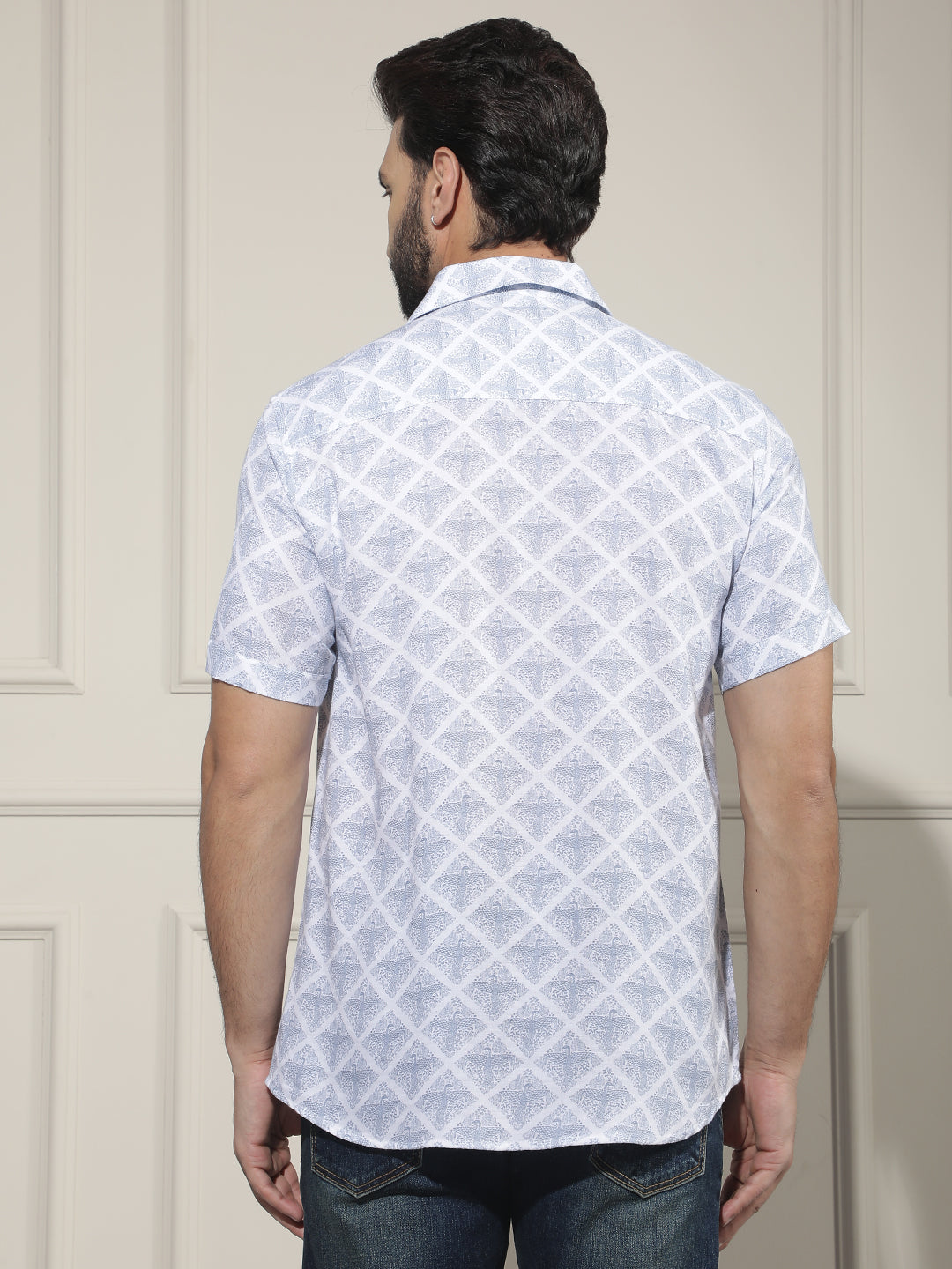 Blue Animal Print Shirt