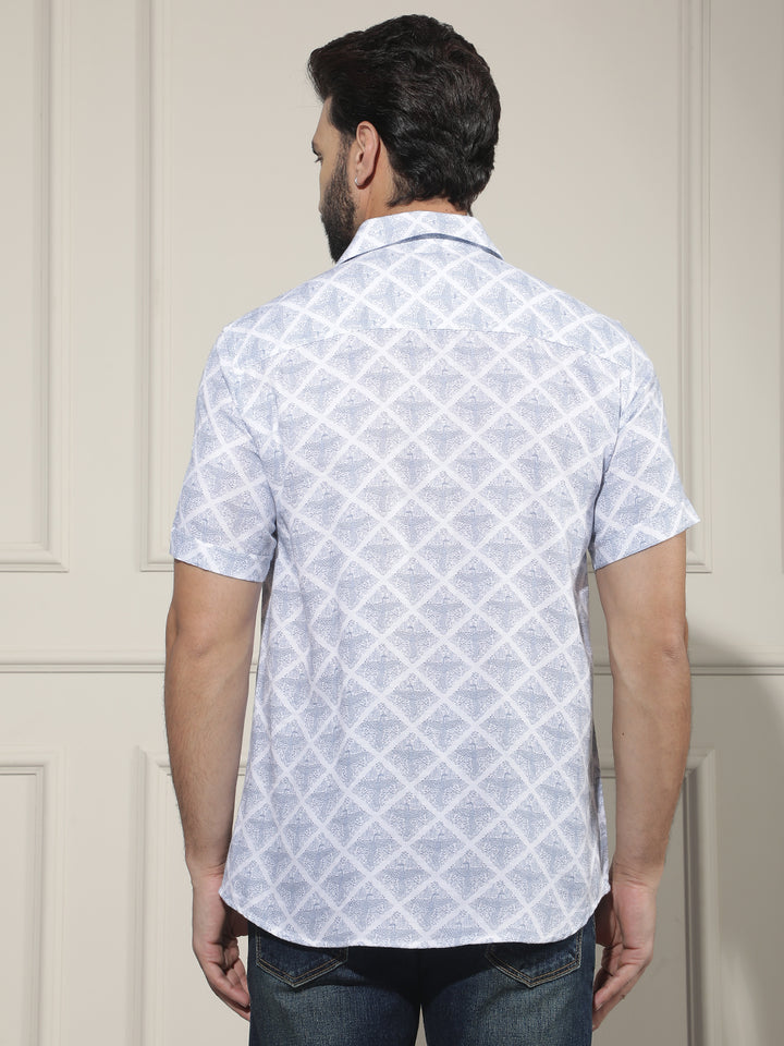 Blue Animal Print Shirt