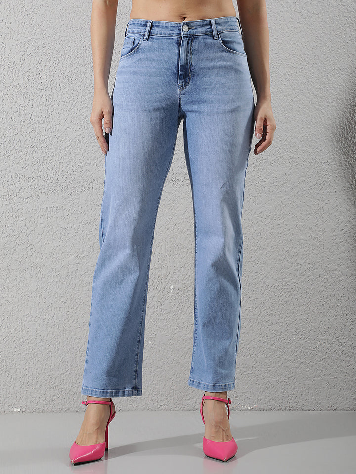 Refined Indigo Blue Straight Jeans