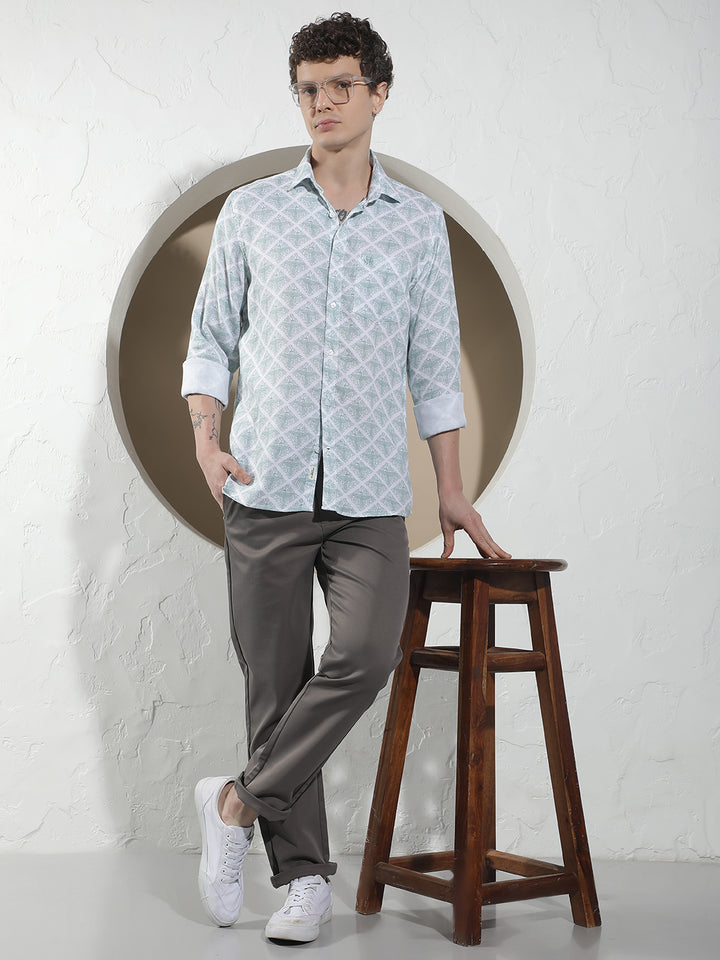 Heritage Green Printed Shirt