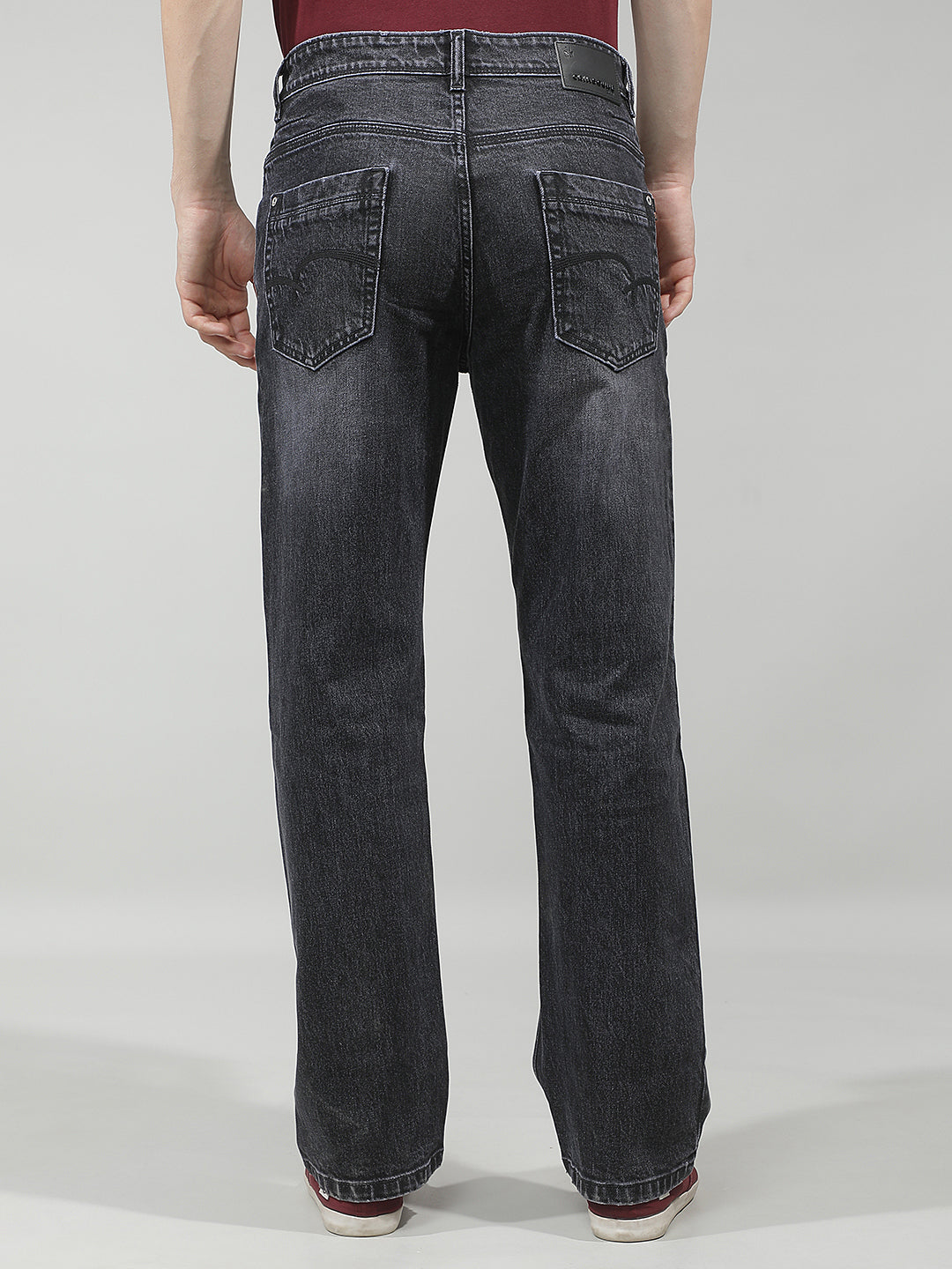Grey 100% cotton Baggy Jeans