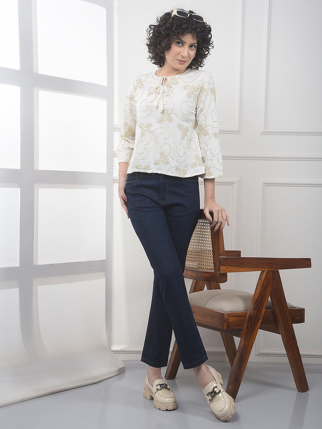 Deep Indigo Straight Jeans