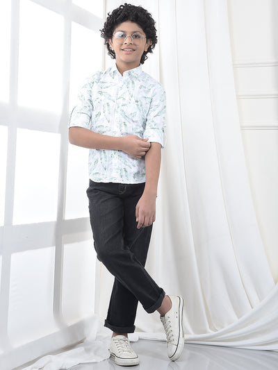 Black Dark Wash Baggy Jeans