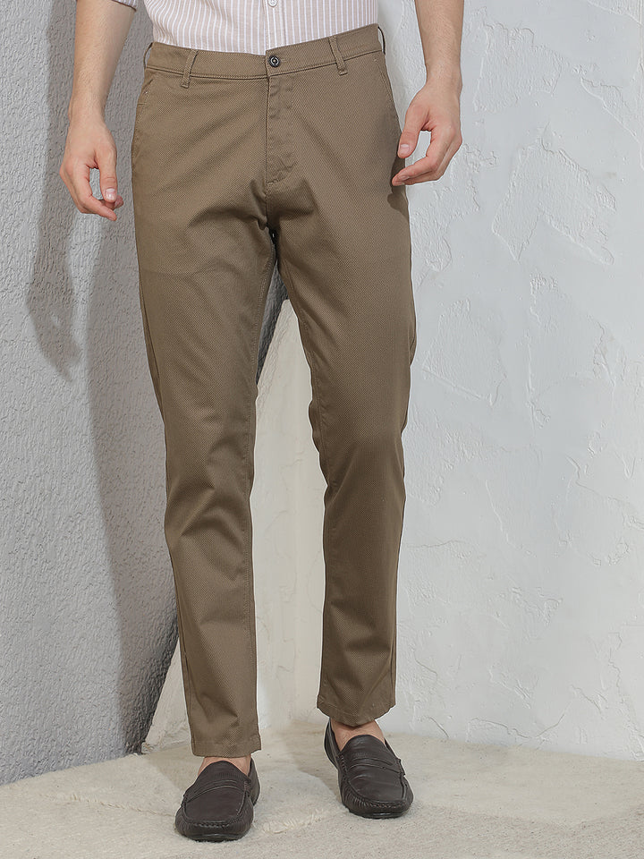 Luxe Safari Khaki Printed Trousers