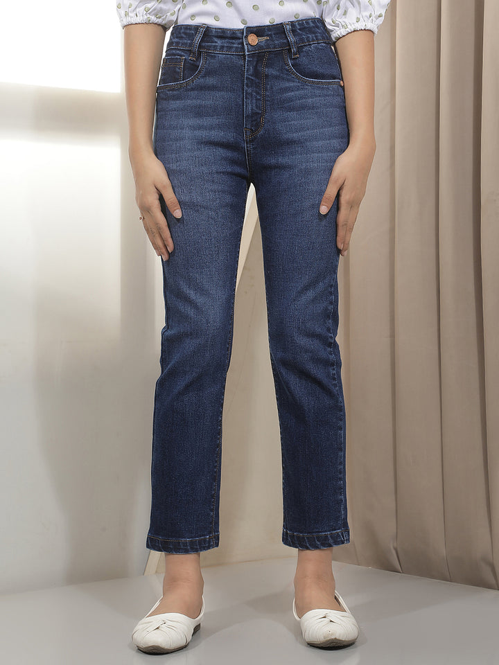 Refined Indigo Blue Straight Jeans