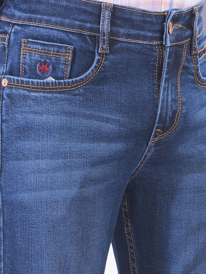 Azure Blue Contemporary Jeans