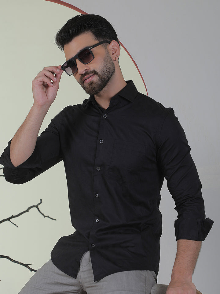 Chic Jet Black Shirt