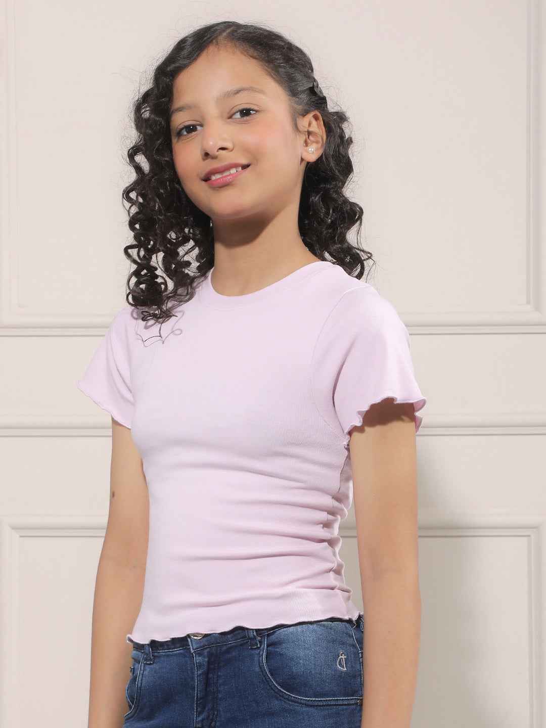 Purple Modal Cropped T-Shirt