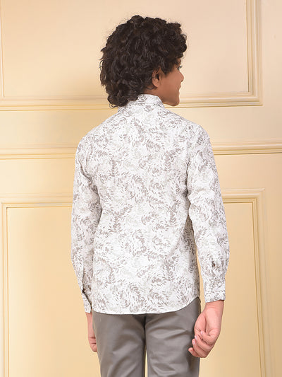 Spunky Green Floral Print Shirt