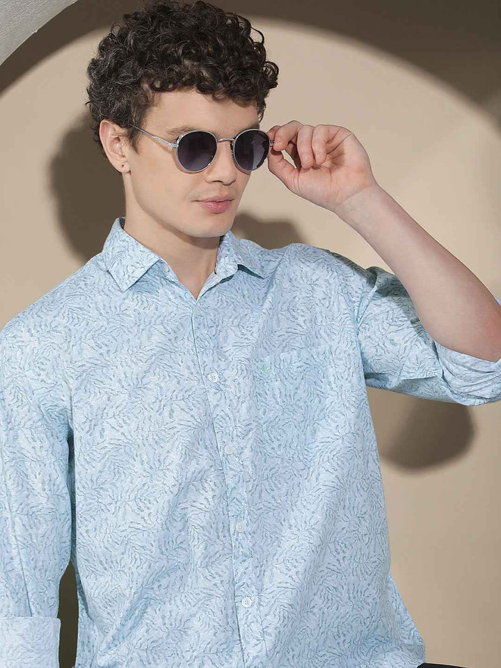 Glacier Blue Printed Shirt