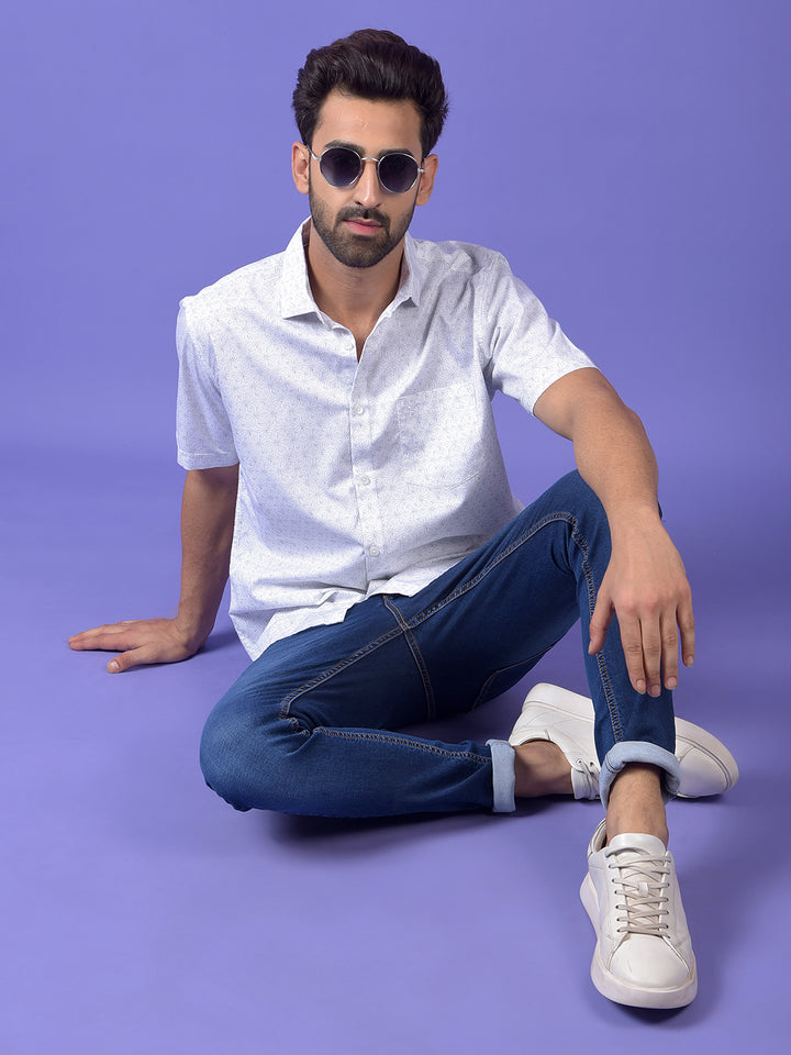White Printed Shirt