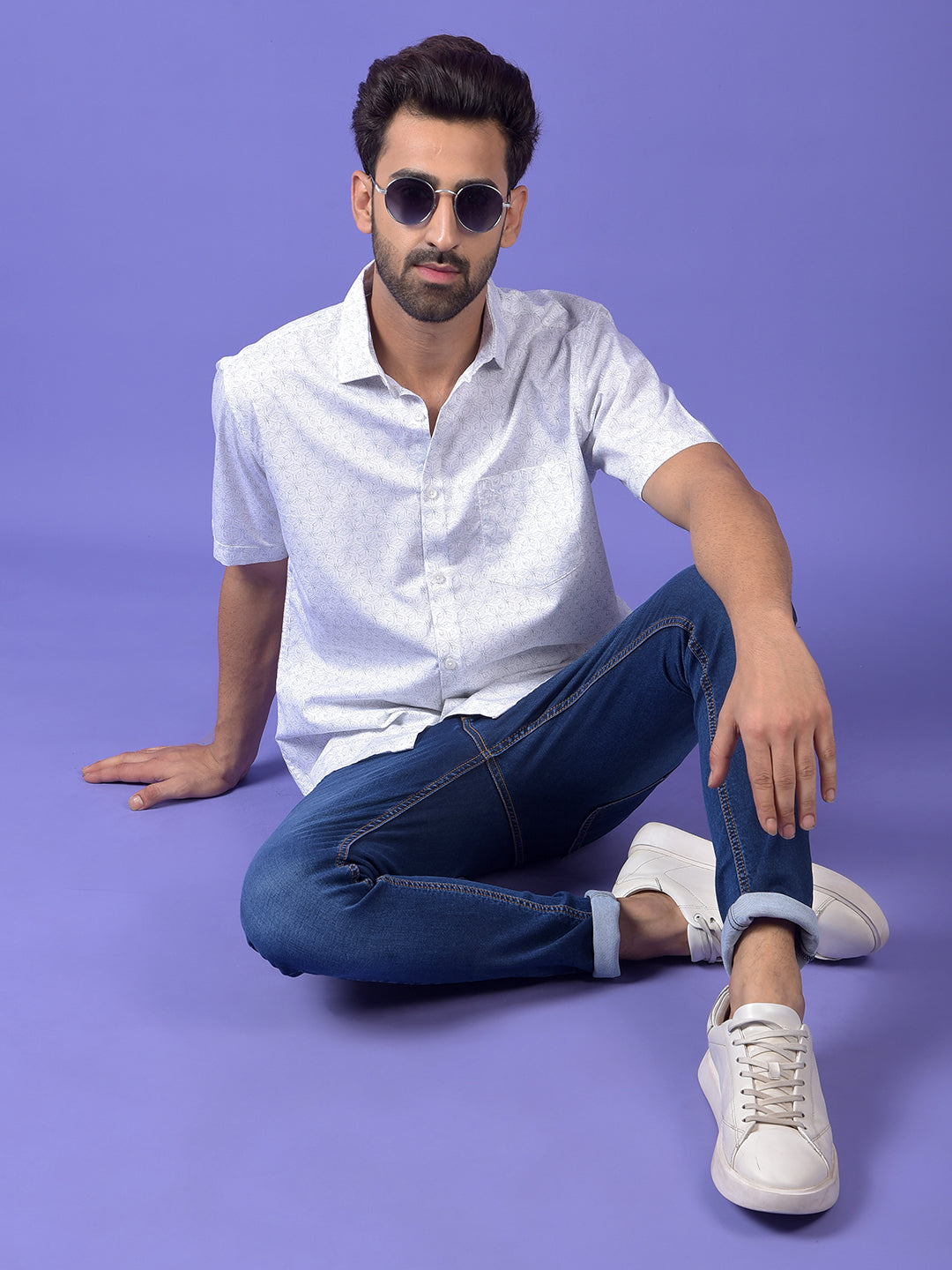 White Printed Shirt