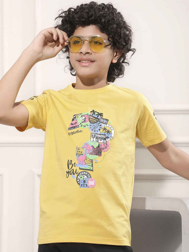 Yellow Graphic Print T-Shirt