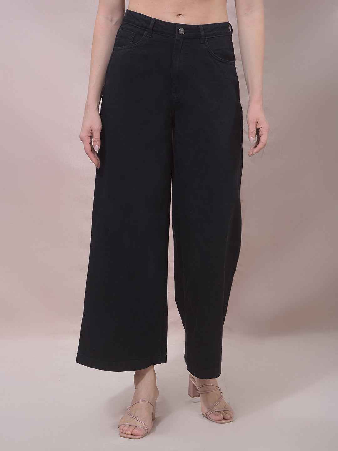 Black 100% Cotton Loose Fit Jeans