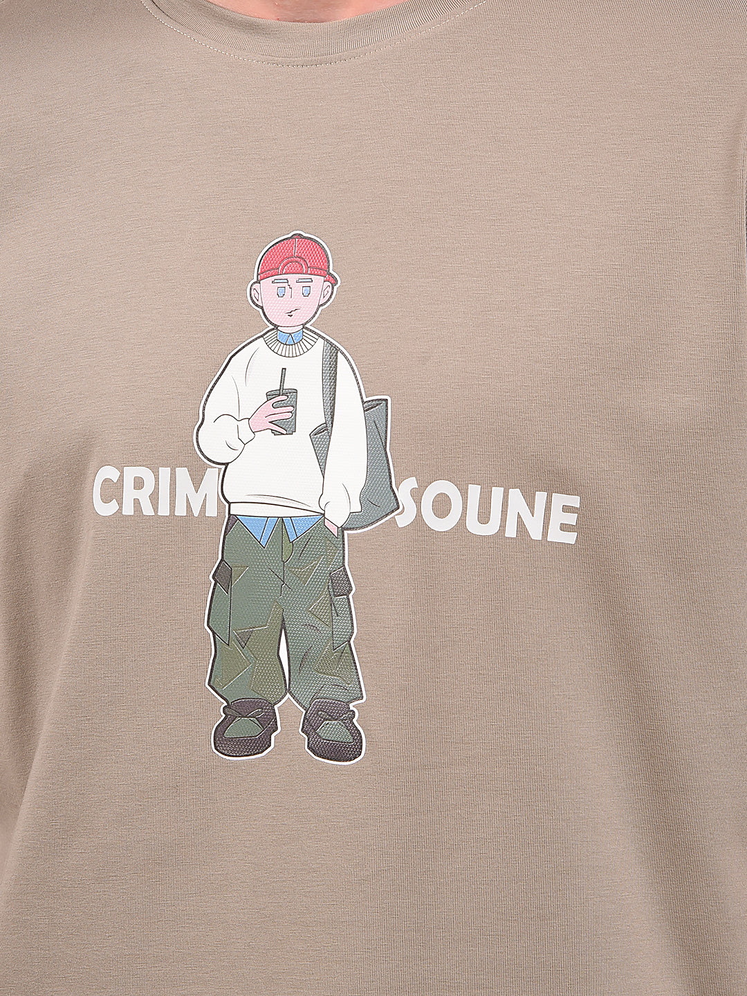 Olive Graphic Print T-Shirt