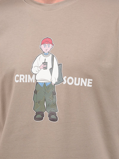 Olive Graphic Print T-Shirt