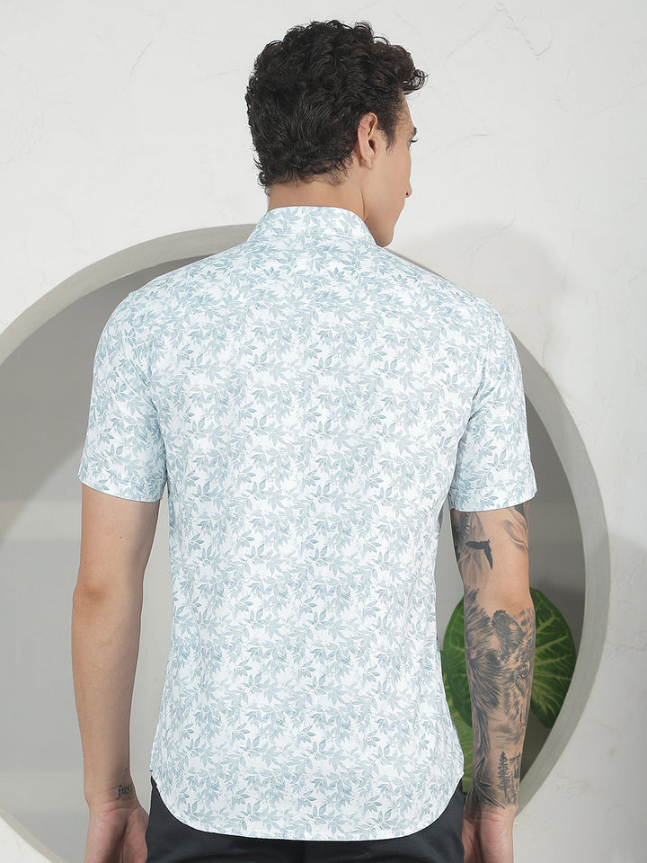 Green Floral Print Shirt