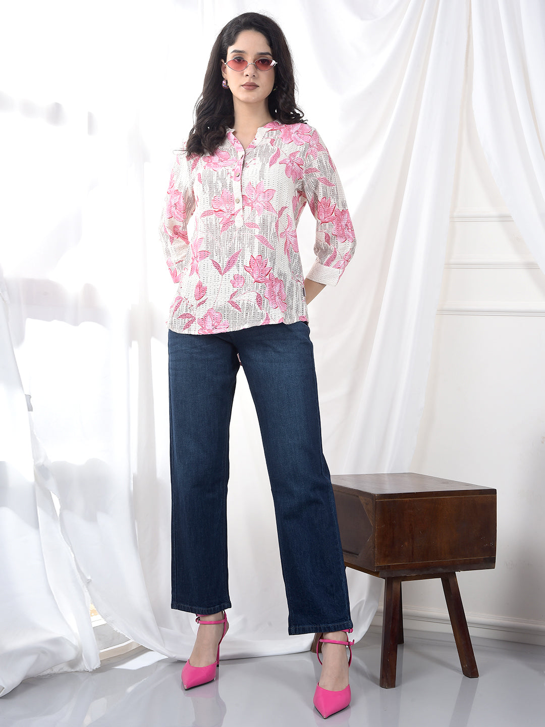 Blue Bootcut 100% Cotton Jeans