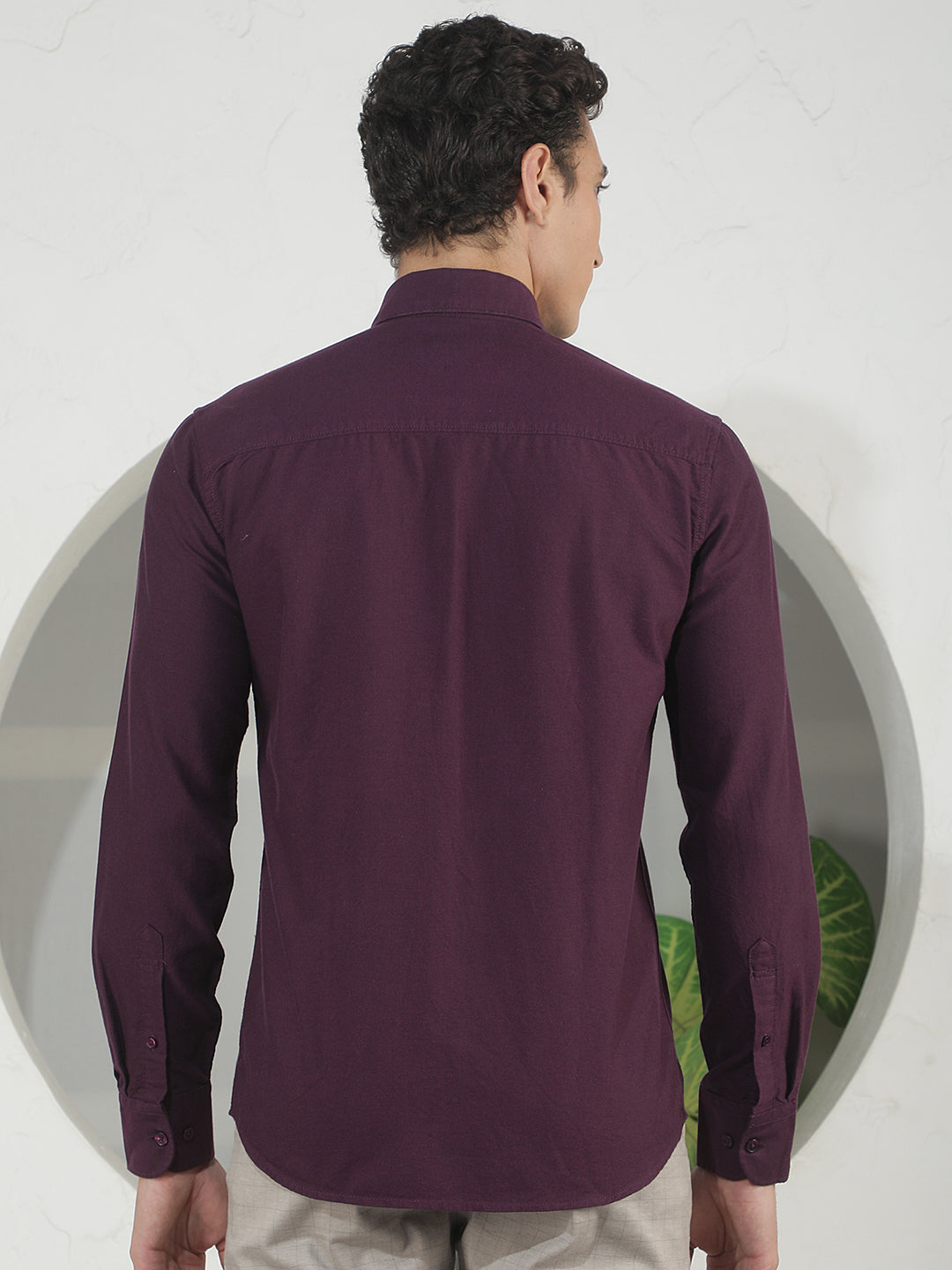 Wine 100% Cotton Shirt