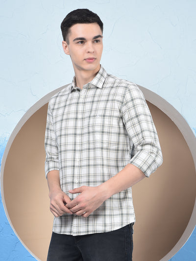 Grey Checked 100% Cotton Shirt