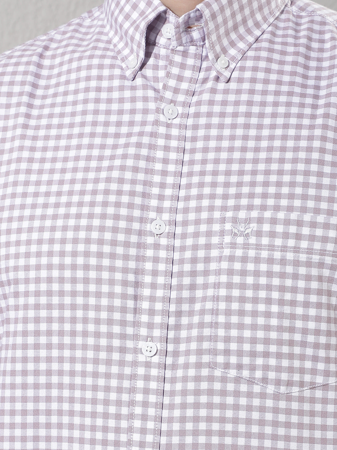 Pink 100% Cotton Checked Shirt